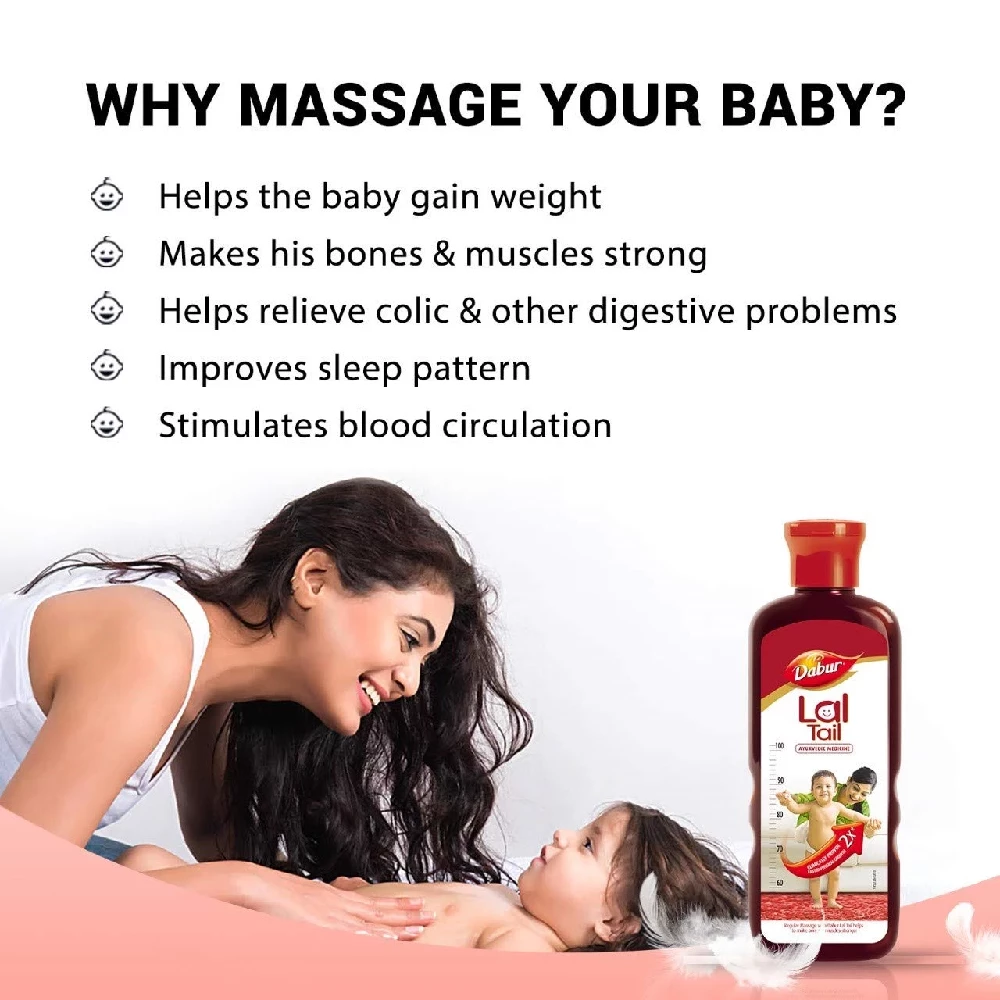Dabur Lal Tail - Ayurvedic Baby Massage Oil, 500 ml-4.webp
